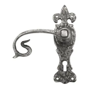 Natural Textured Curly Lever Lock Set | From The Anvil
