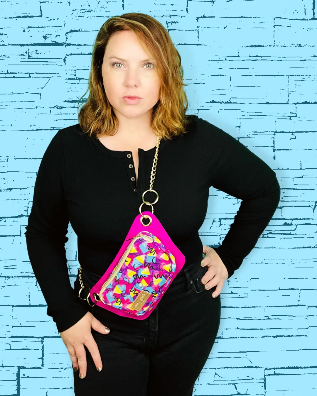 Neon Confetti Print Lisa Convertible Crossbody/Belt Bag