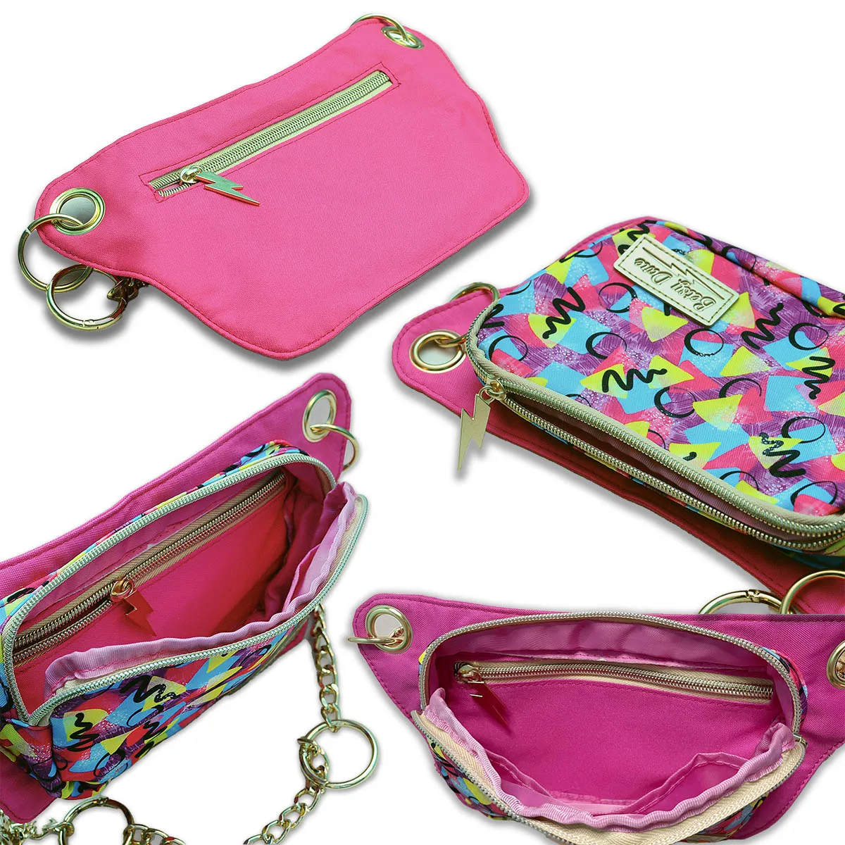 Neon Confetti Print Lisa Convertible Crossbody/Belt Bag