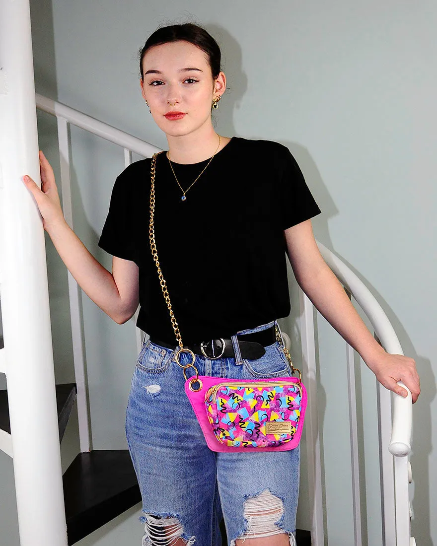Neon Confetti Print Lisa Convertible Crossbody/Belt Bag