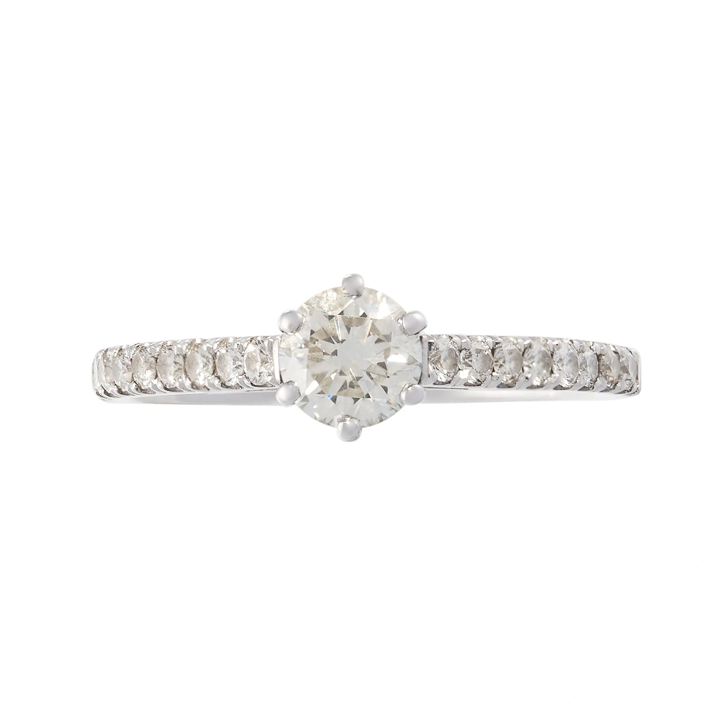 *NEW* Vintage Diamond Solitaire Engagement Ring, 18ct. White Gold