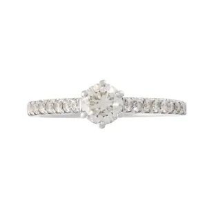*NEW* Vintage Diamond Solitaire Engagement Ring, 18ct. White Gold
