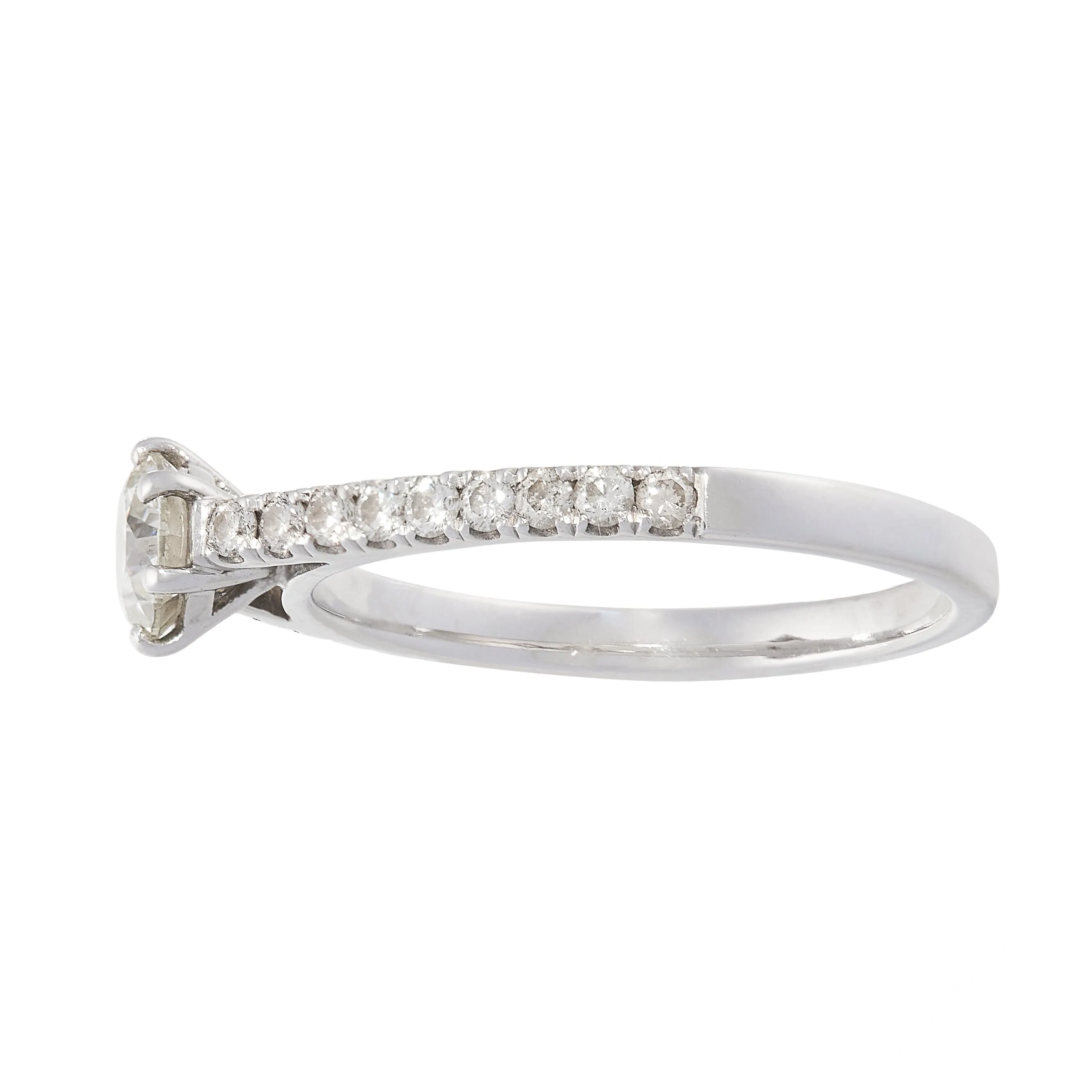 *NEW* Vintage Diamond Solitaire Engagement Ring, 18ct. White Gold