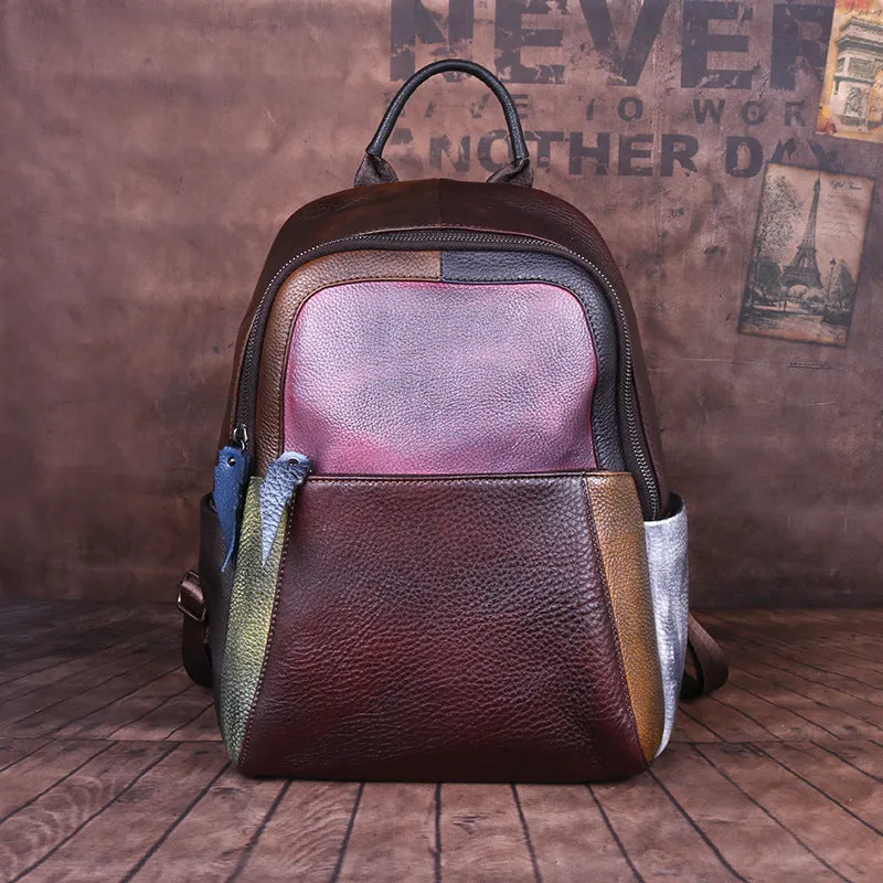 New Vintage Rubbing Leather Backpack for Women C305