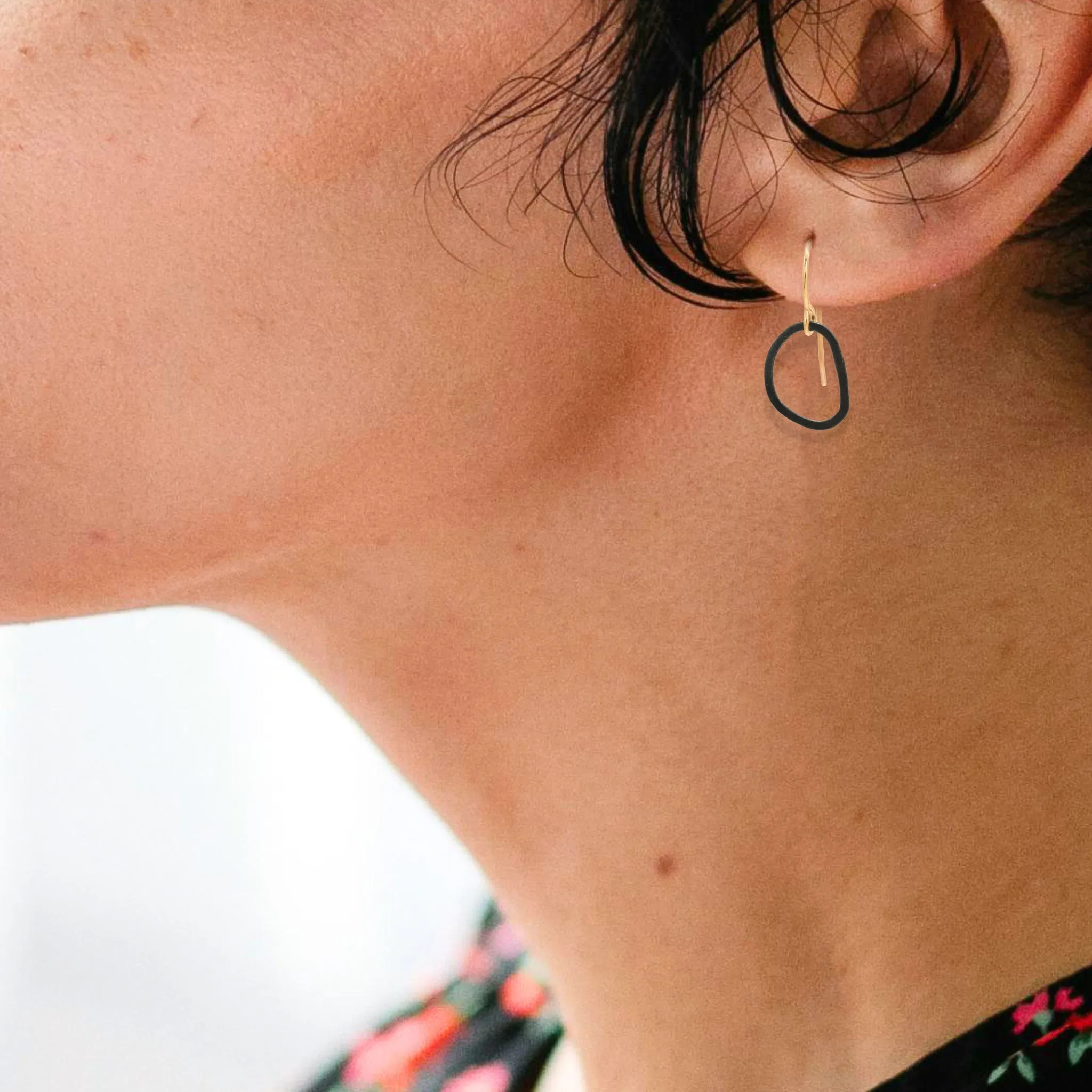 Noir Drop Earring