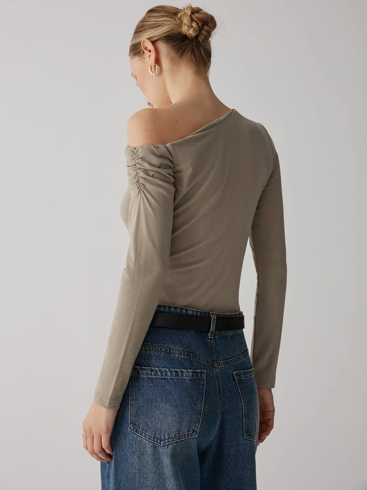 Off-Shoulder Charming Ruching Top
