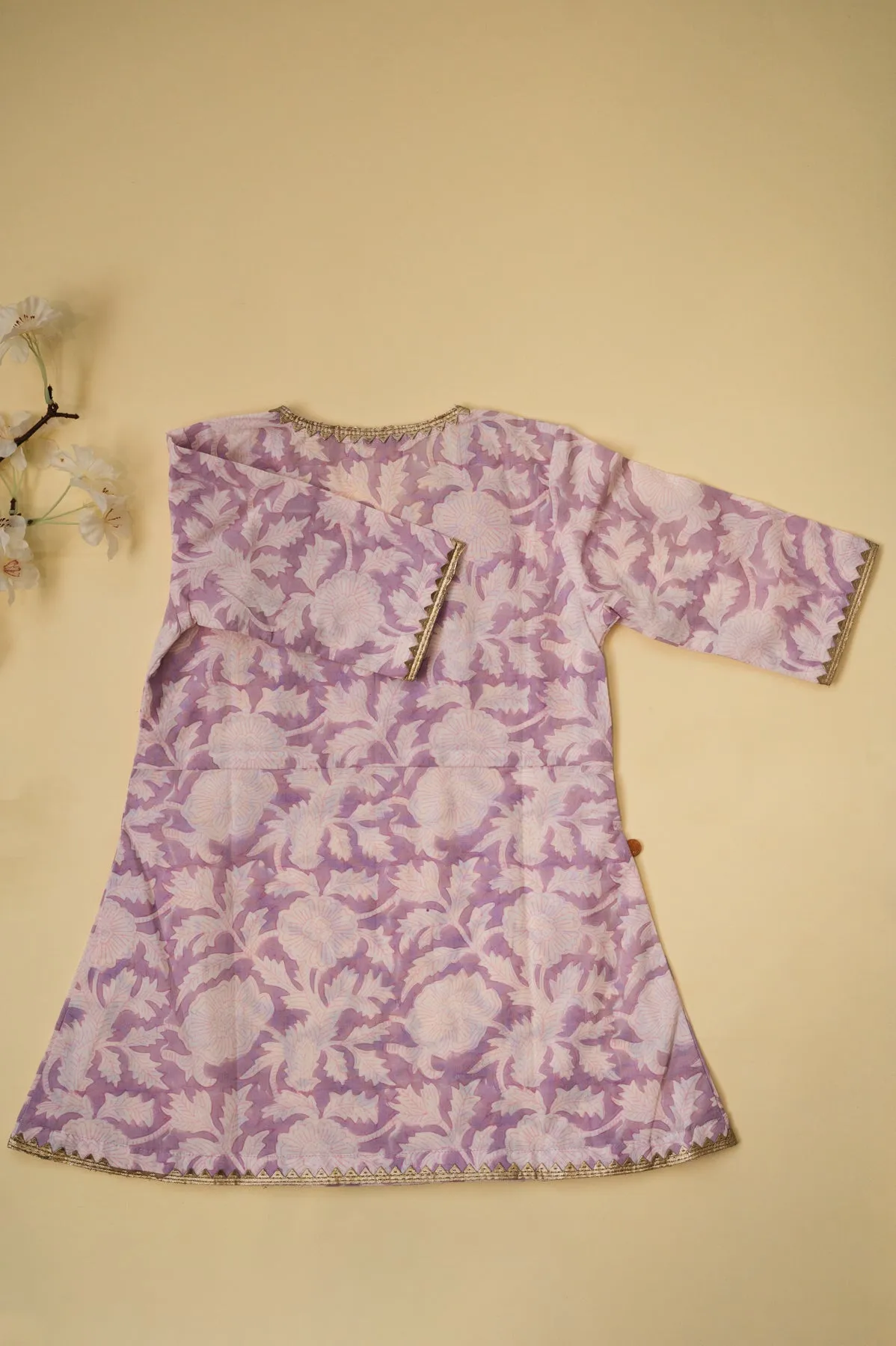 Ombre Floral Sharara Set - Lavender