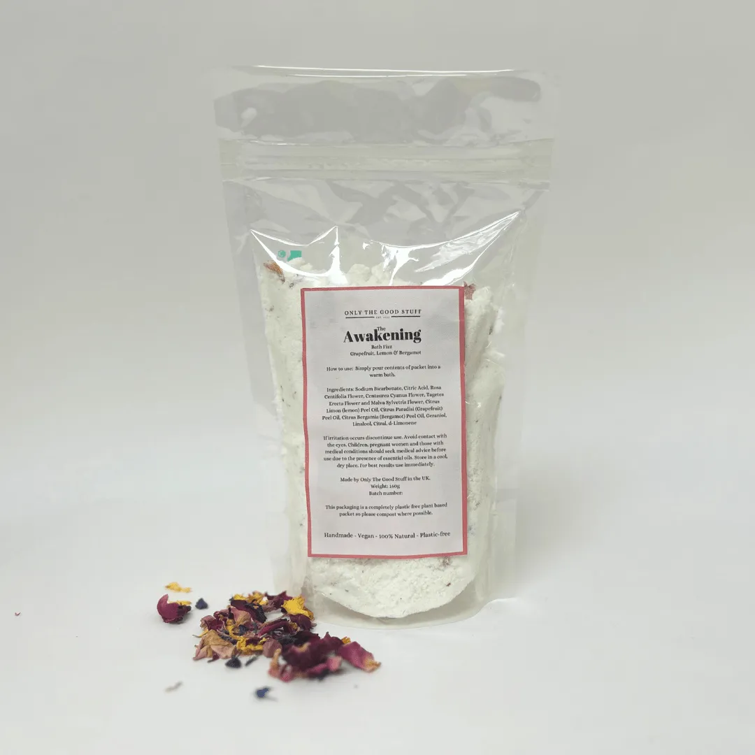 Only The Good Stuff- Bath Fizz Pouch- Natural & Plastic free