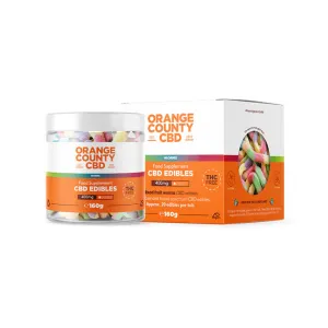 Orange County CBD - Gummy Worms - Small Tub 160g