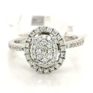 Oval Halo Style Starburst Engagement romg