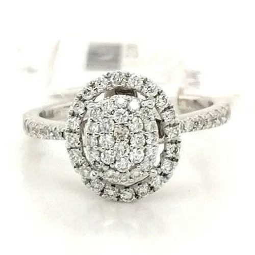 Oval Halo Style Starburst Engagement romg