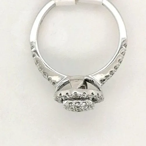 Oval Halo Style Starburst Engagement romg
