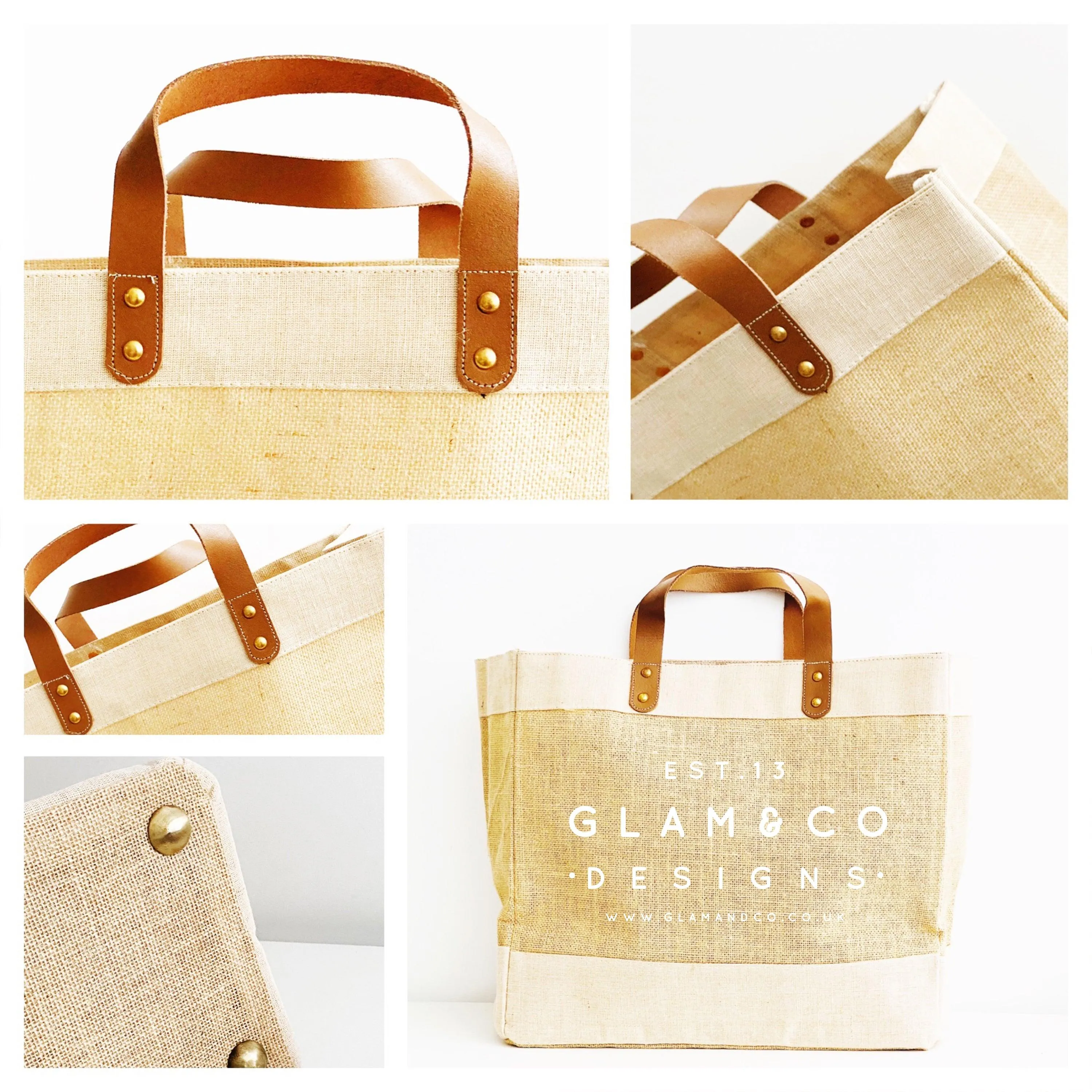 Personalised Jute Tote Shopping Bag
