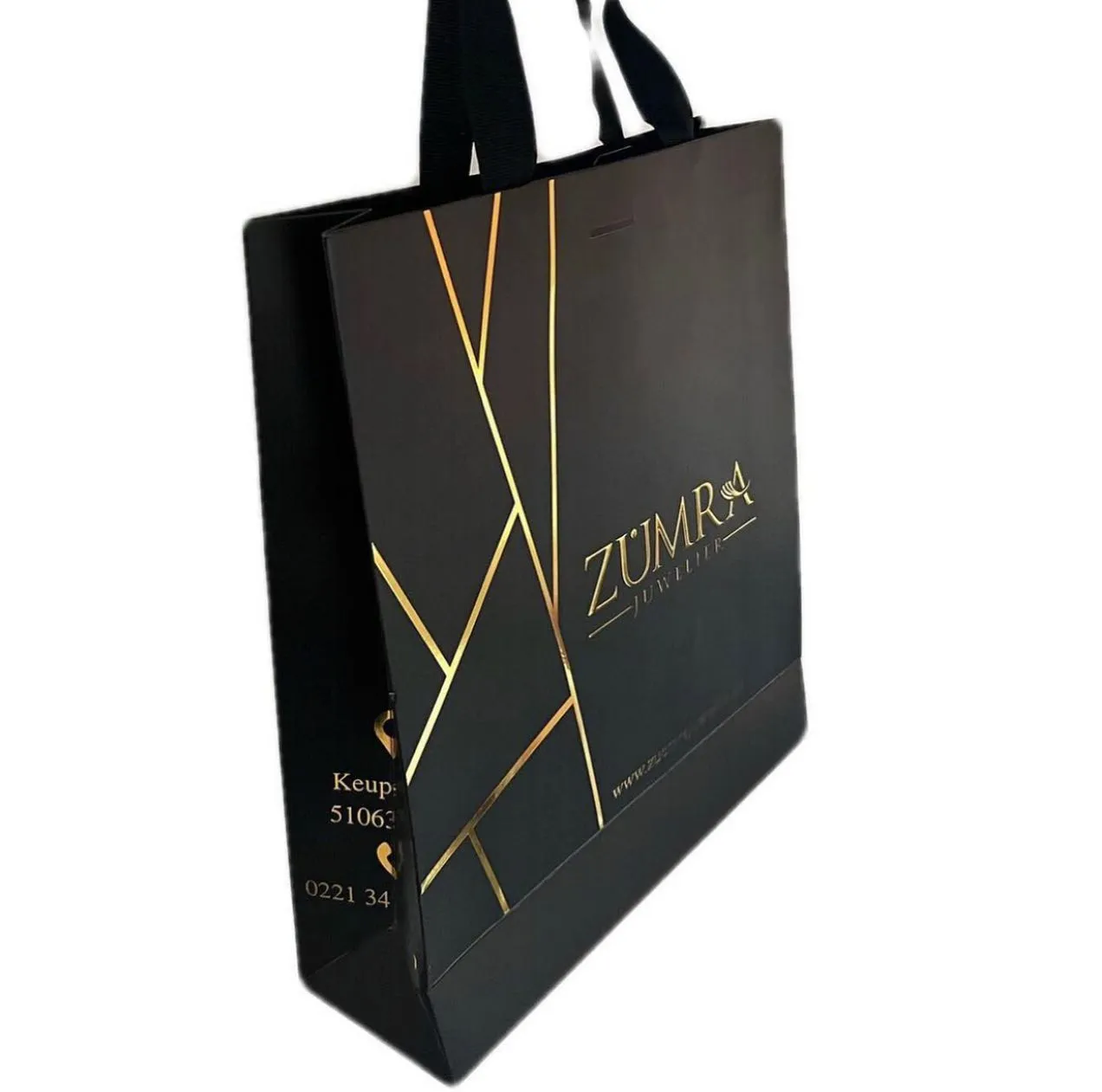 Personalised Luxury Paper Carrier Bags 17 cm - 25 cm - 8 cm From £0.65 each