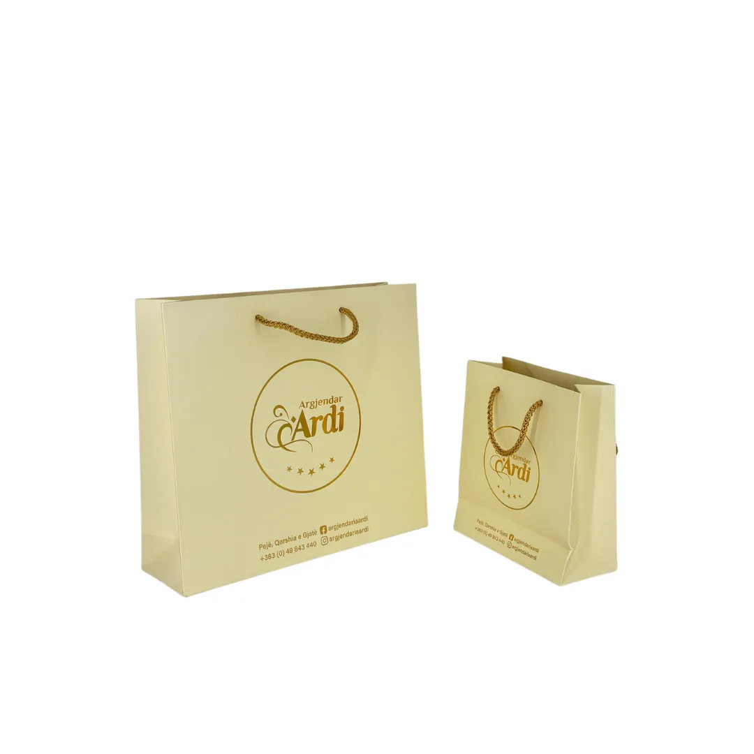 Personalised Luxury Paper Carrier Bags 17 cm - 25 cm - 8 cm From £0.65 each