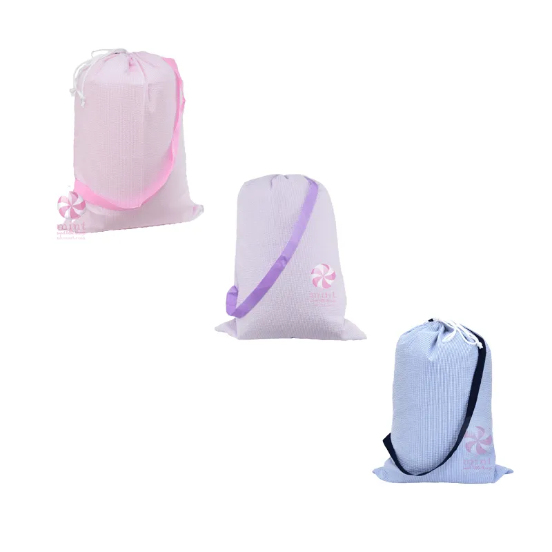 Personalized Seersucker Laundry Bag Hold All-Choose Color