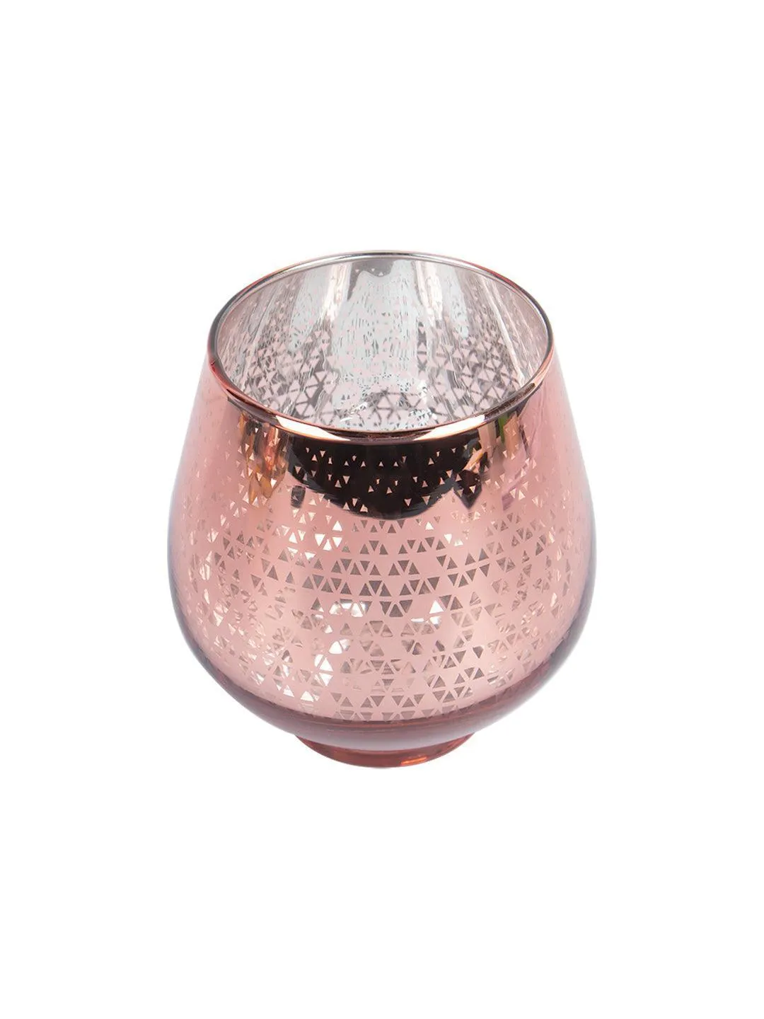 Pink Glass Tealight Candle Holders Pack Of 2 Pcs