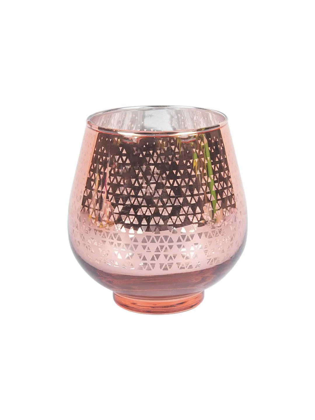 Pink Glass Tealight Candle Holders Pack Of 2 Pcs