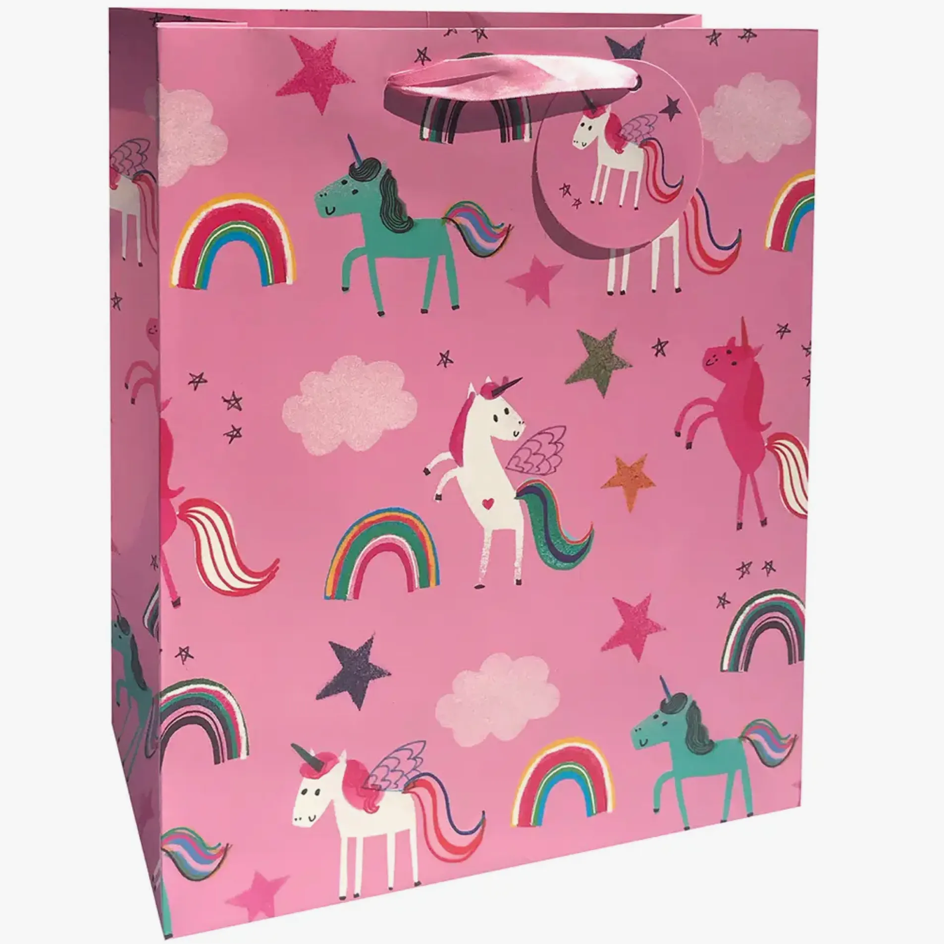Pink Unicorns Large Gift Bag