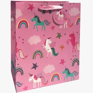 Pink Unicorns Large Gift Bag