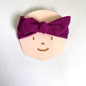 Purple Bow Headwrap for Babies