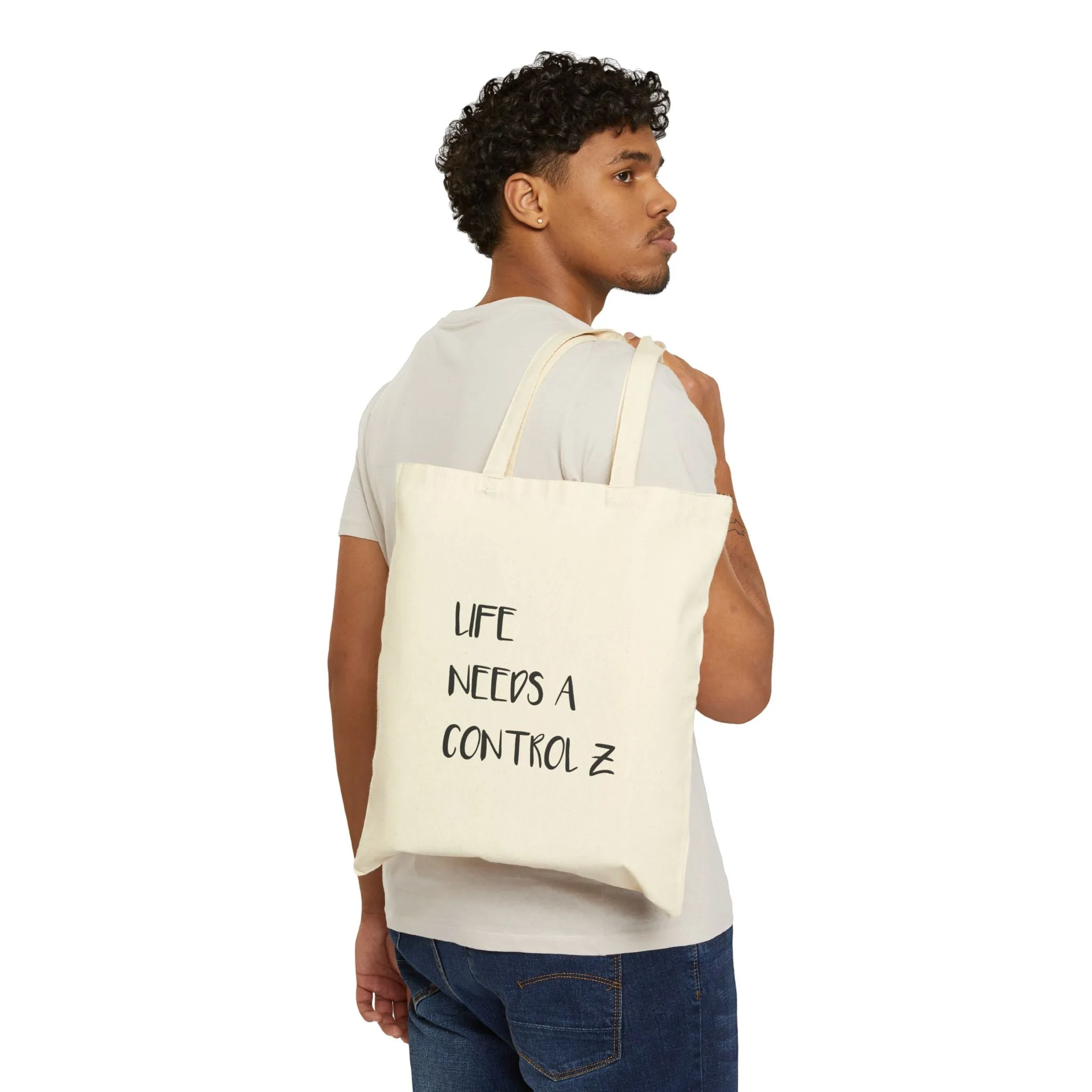 "Life Needs a Control Z" - Cotton Canvas Tote Bag
