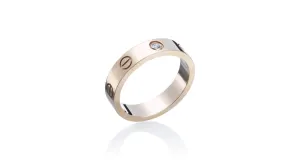 Rose Gold & Diamond LOVE Ring