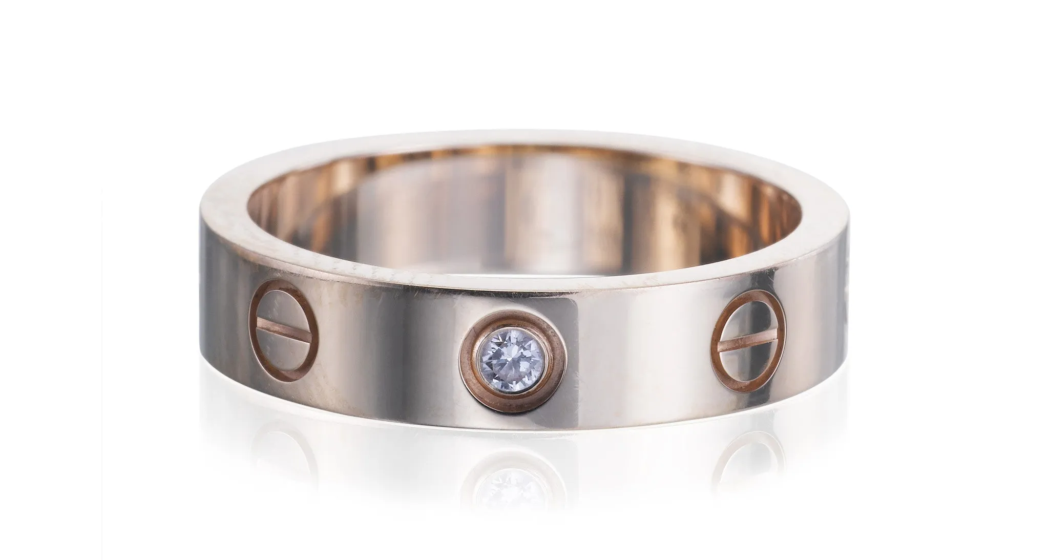 Rose Gold & Diamond LOVE Ring