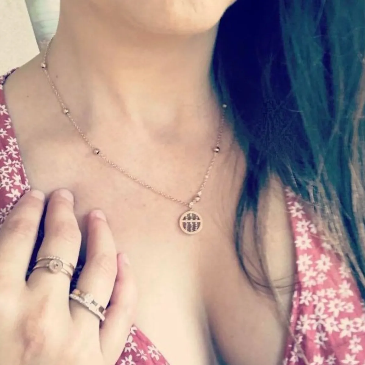 Rose Gold Plated Stainless Steel Pendant
