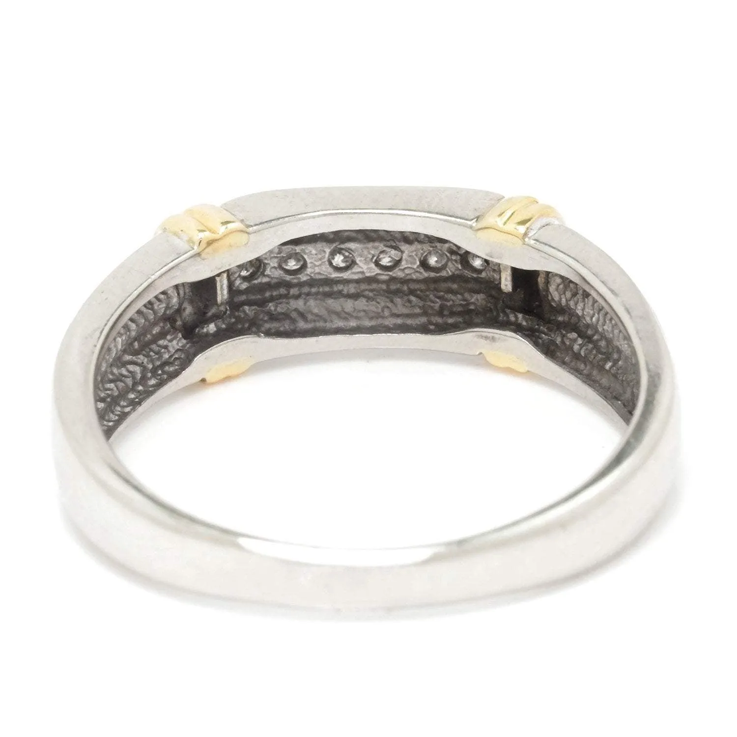 Round Diamond Men's Wedding Band 14K Two-Tone Gold 0.20ctw