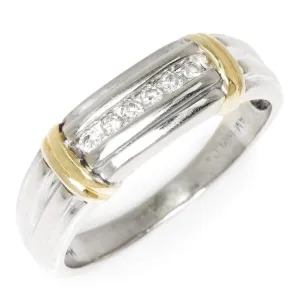 Round Diamond Men's Wedding Band 14K Two-Tone Gold 0.20ctw
