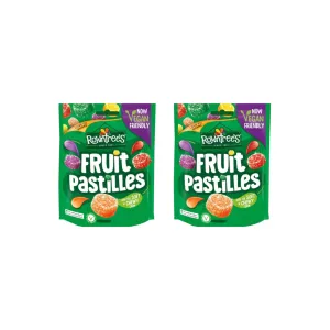 Rowntree’s Fruit Pastilles Vegan 143g (Pack of 2) | Plant-Based, Fruity Sweets, No Gelatin