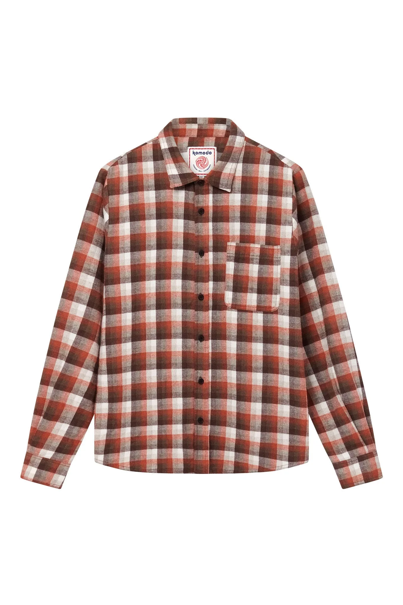 Santi Organic Cotton Flannel Shirt Oat Check