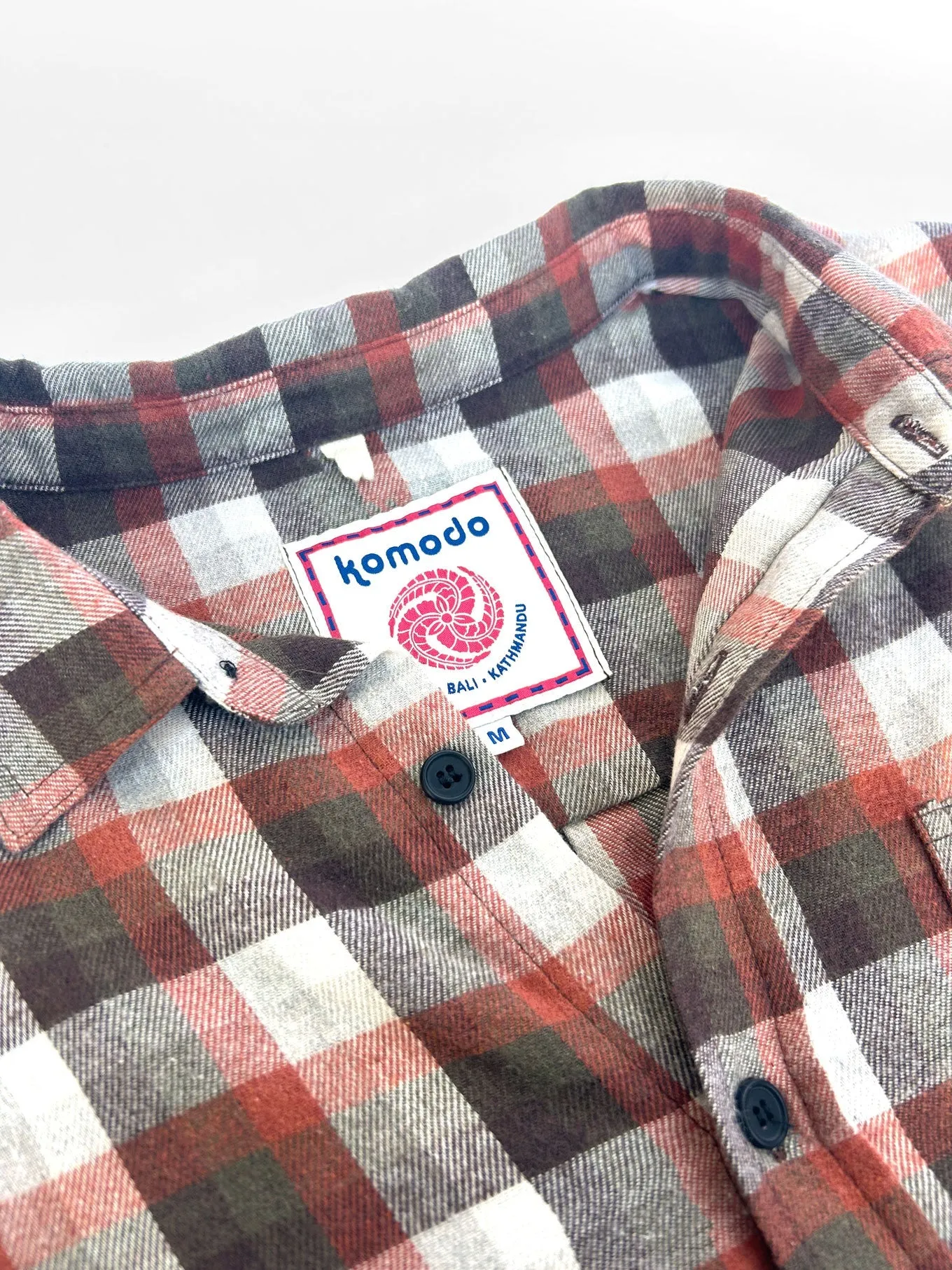 Santi Organic Cotton Flannel Shirt Oat Check