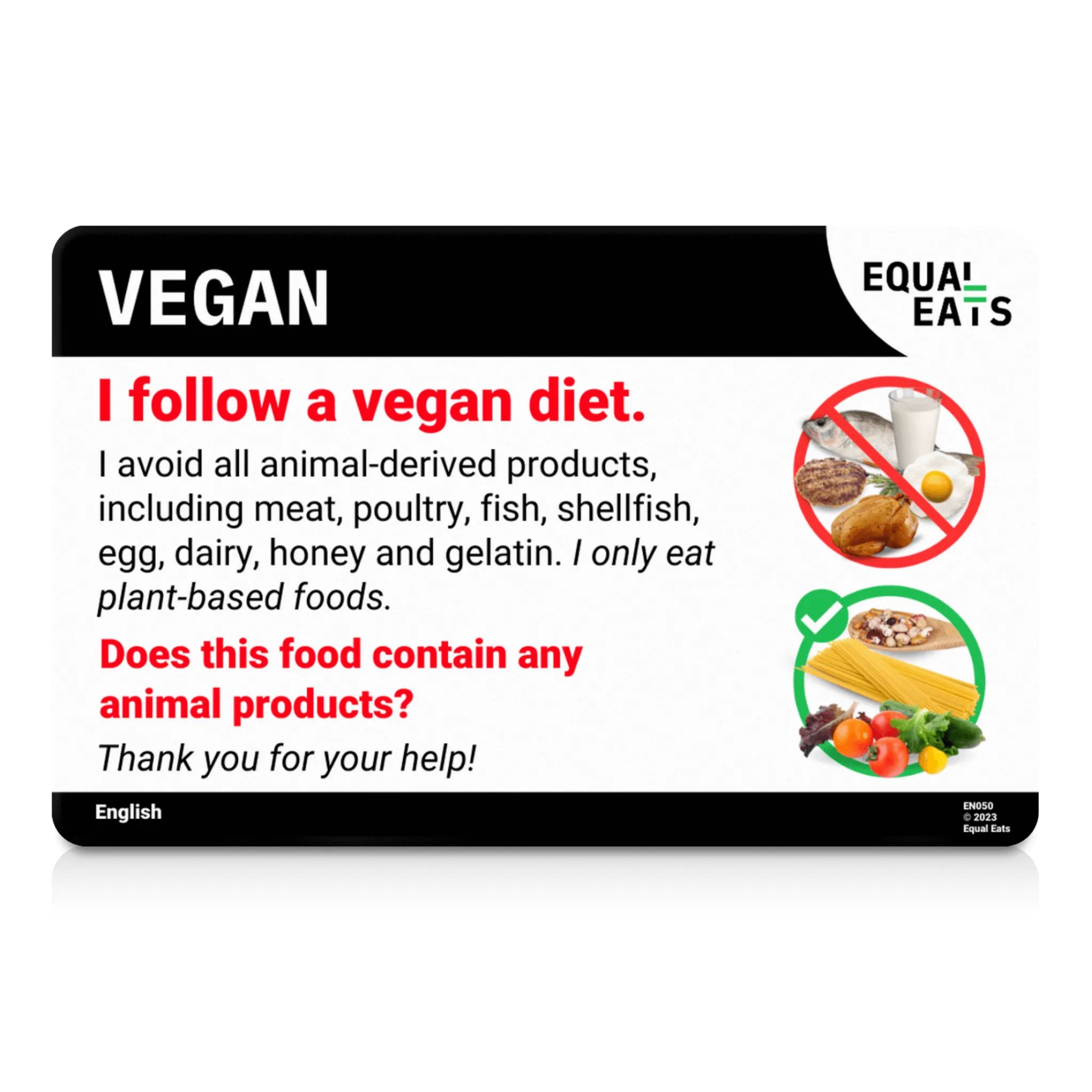 Serbian Vegan Card