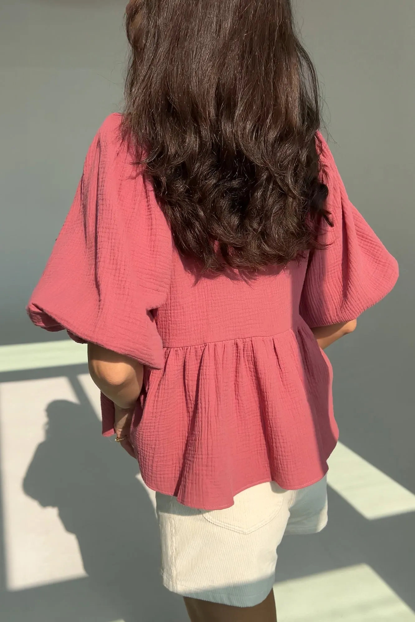 Shirt in organic cotton / 12 / 10 / raspberry pink