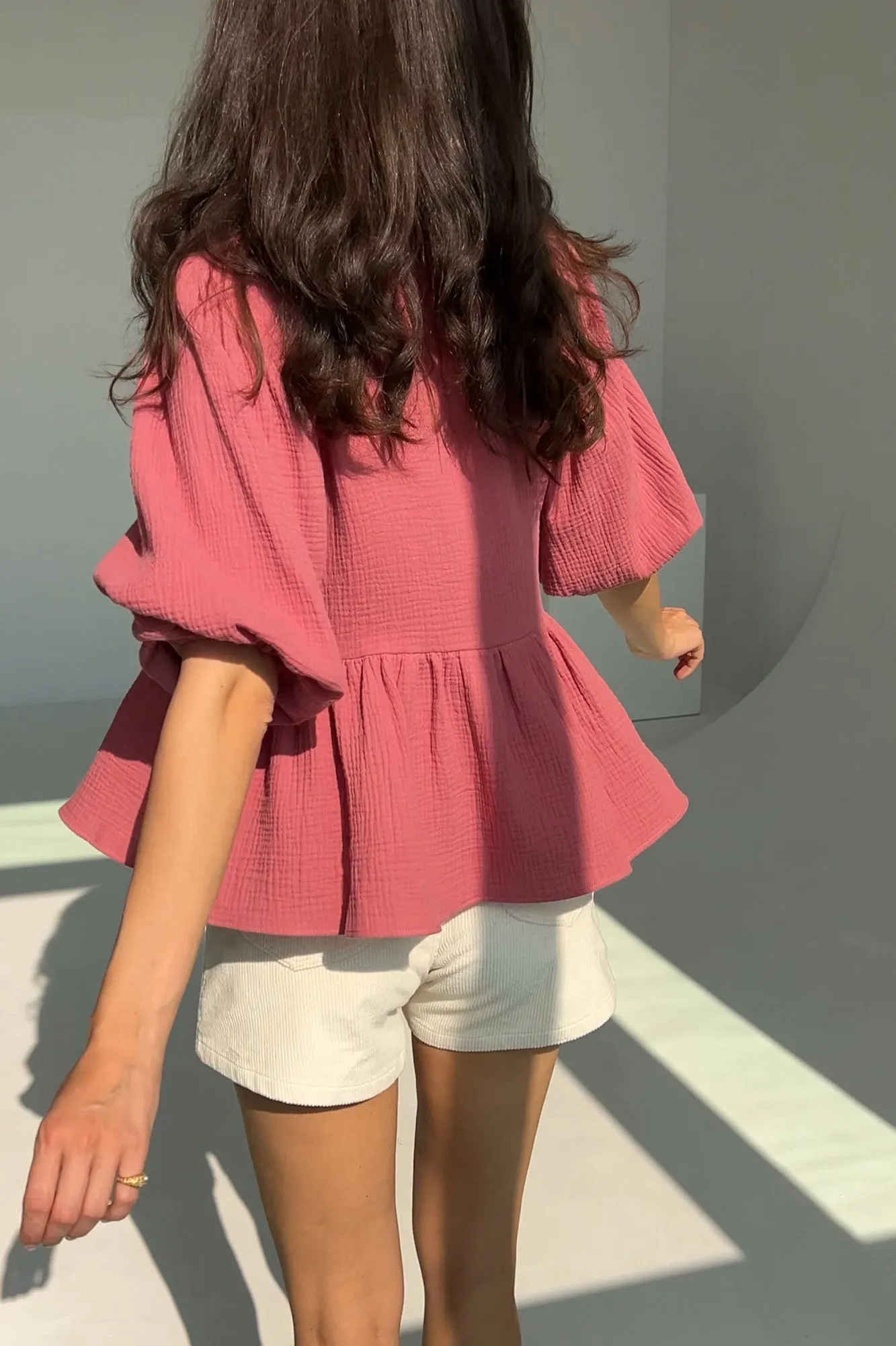 Shirt in organic cotton / 12 / 10 / raspberry pink
