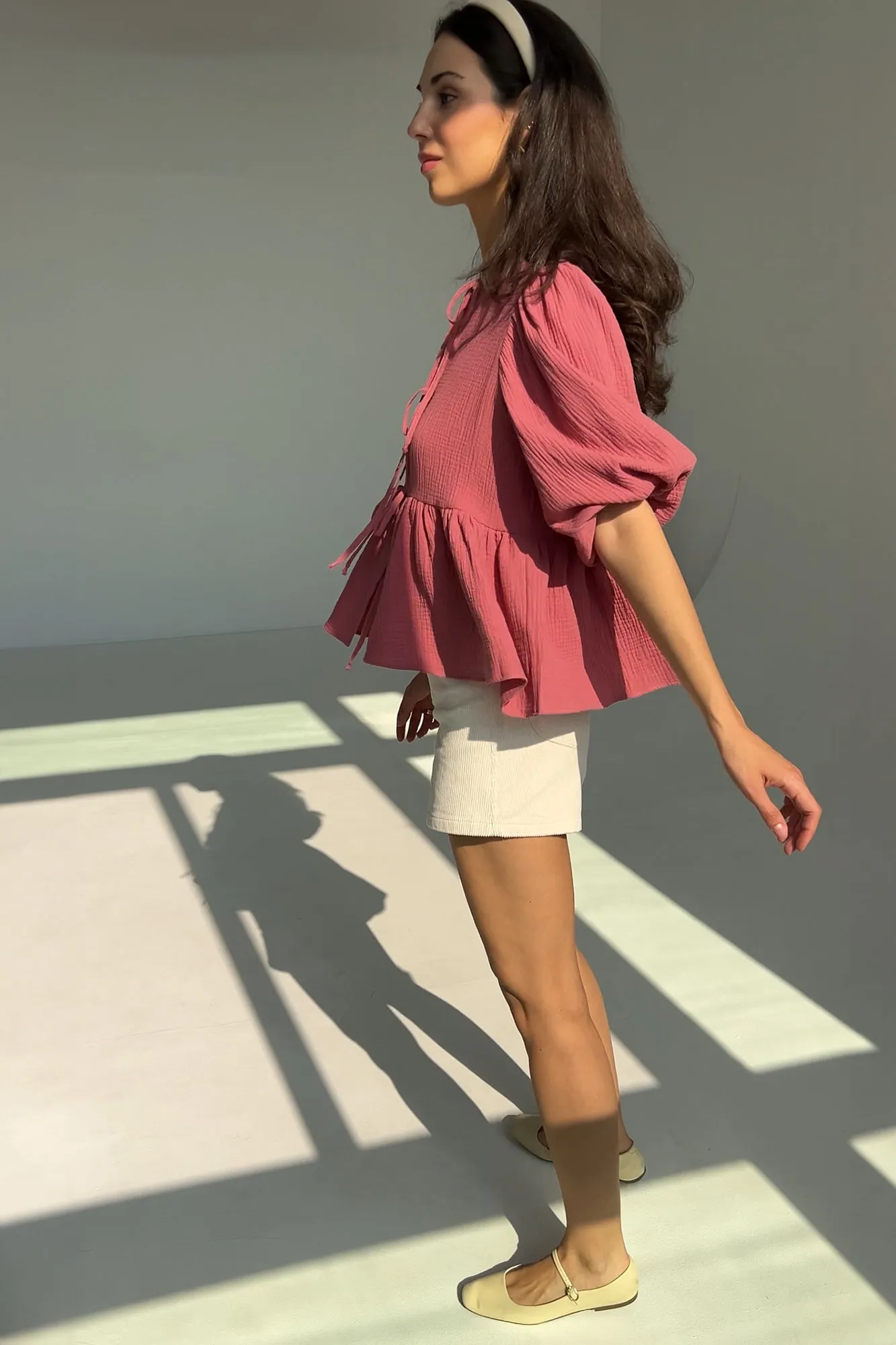 Shirt in organic cotton / 12 / 10 / raspberry pink