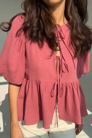 Shirt in organic cotton / 12 / 10 / raspberry pink