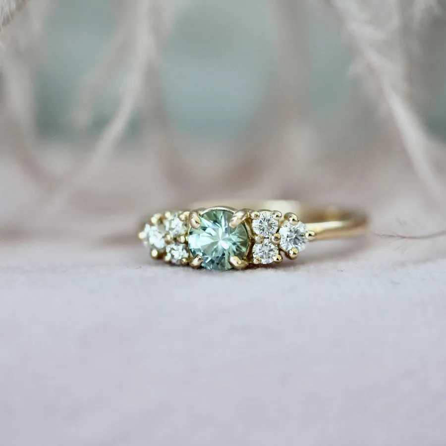 Shore Thing Mint Round Cut Sapphire Ring