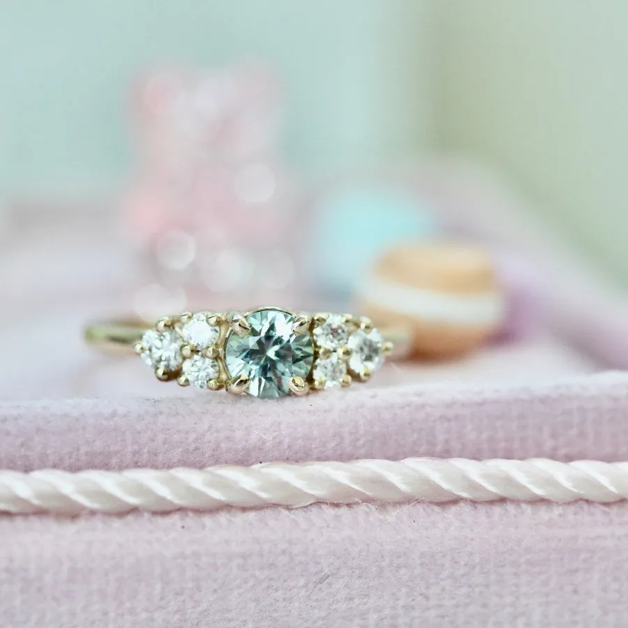 Shore Thing Mint Round Cut Sapphire Ring