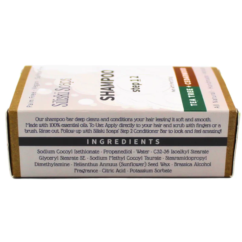 Siliski Soaps Shampoo Bar Tea Tree   Cedarwood 3.7oz
