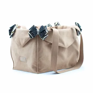 Silver Stardust Black & Zebra Double Nouveau Bow Luxury Carrier