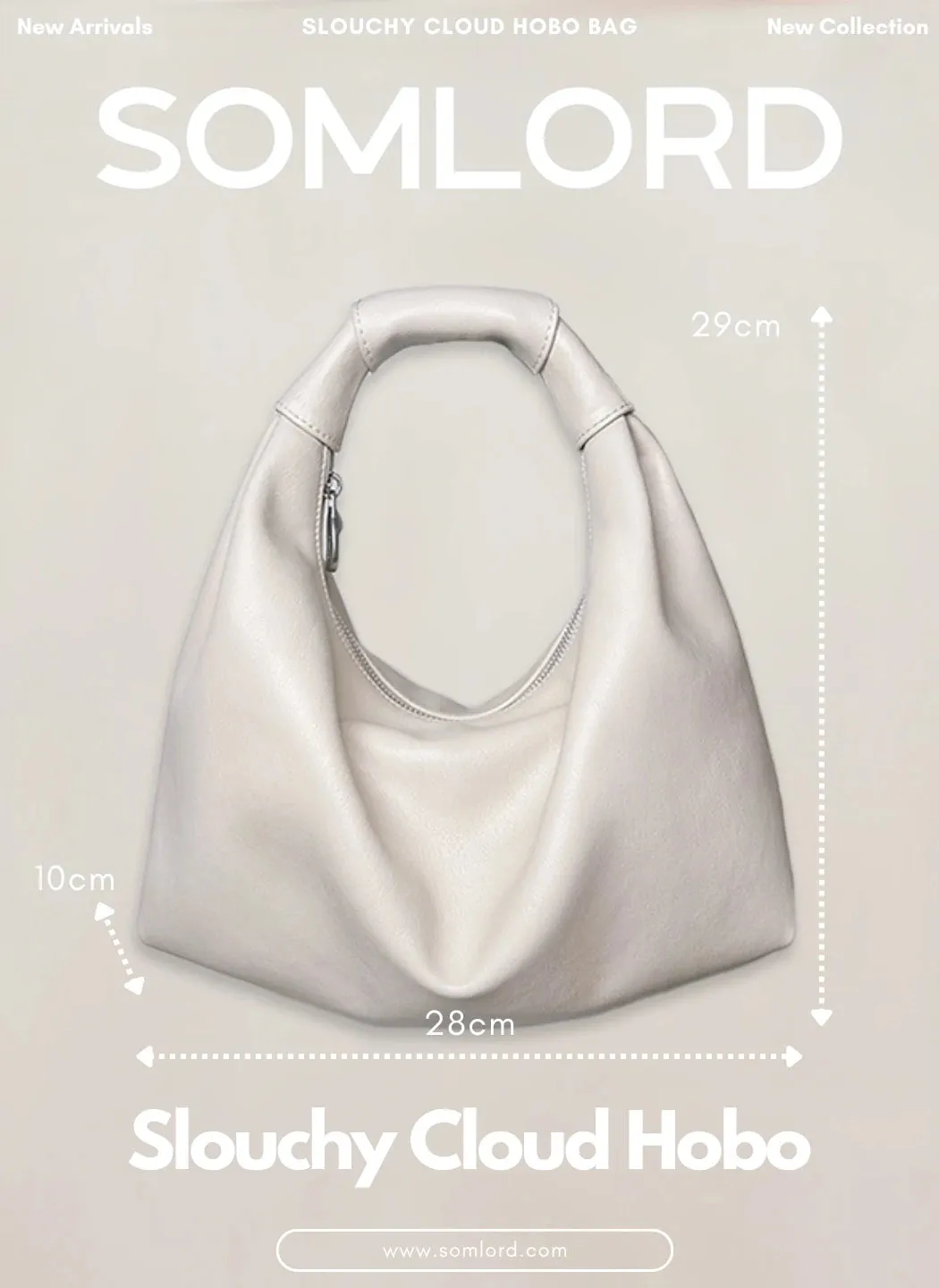 Slouchy Leather Cloud Hobo Bag