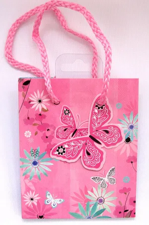 Small Pink Butterfly Gift Bag