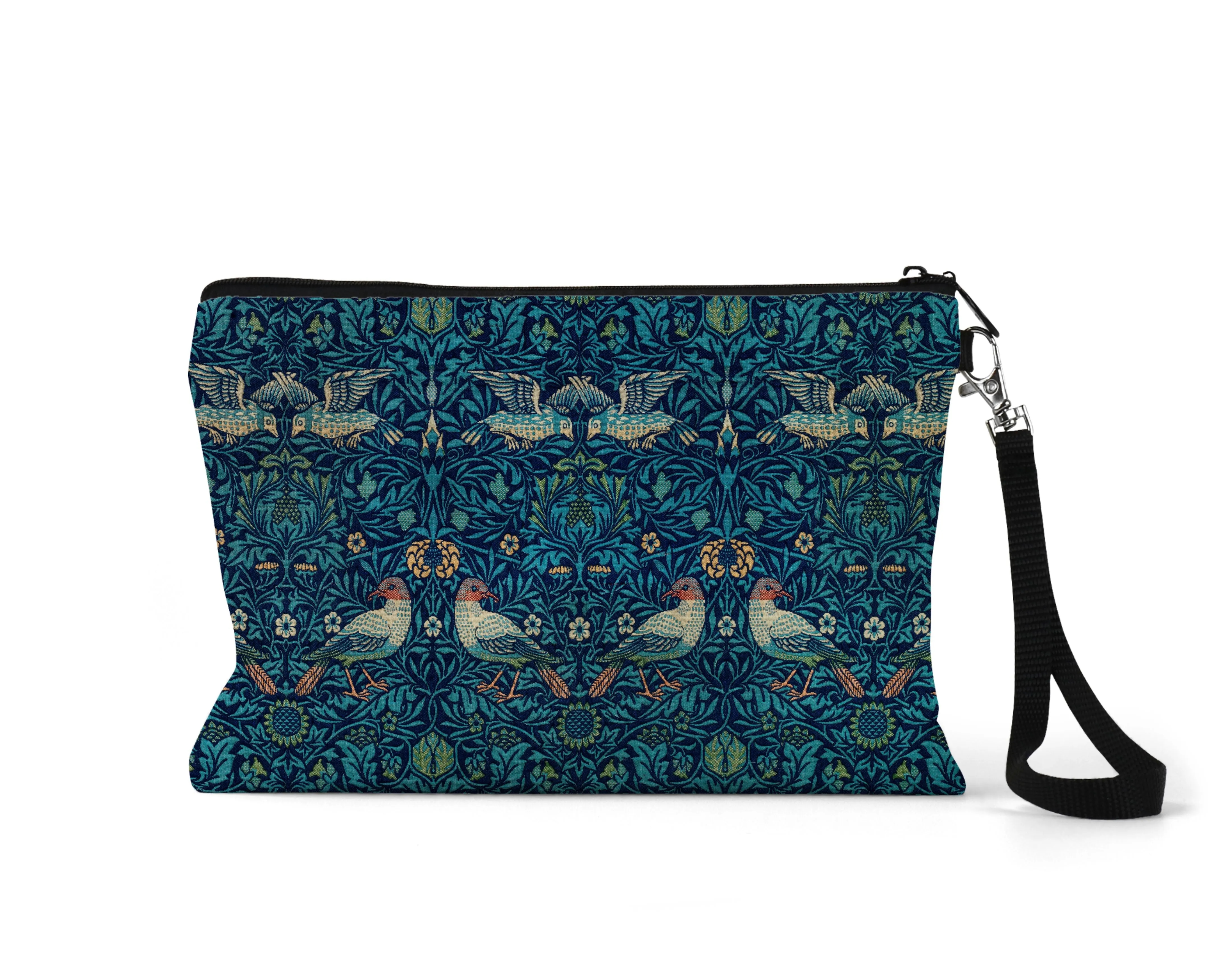 Song Bird Zippered Linen blend Bag
