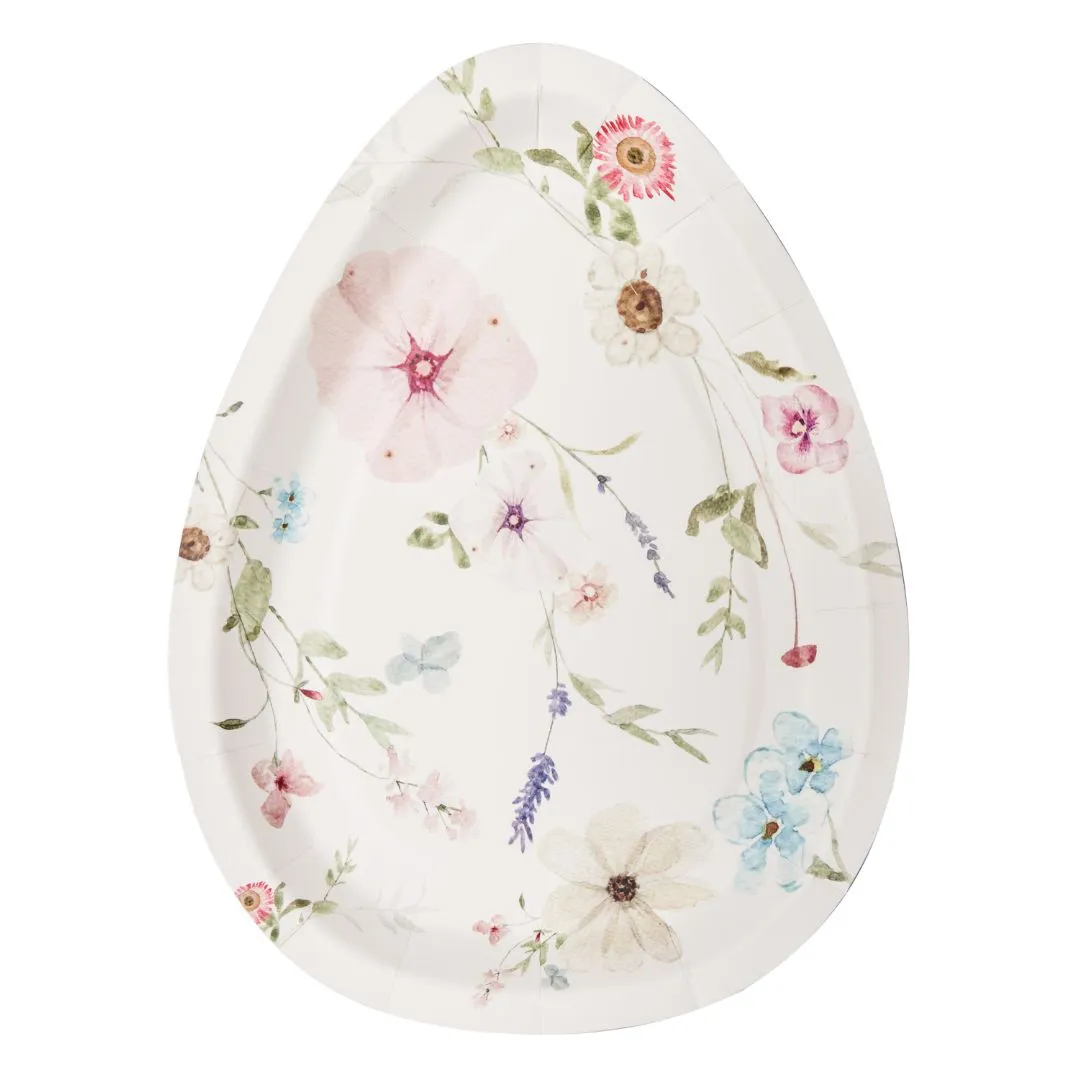 Sophistiplate Die-Cut Egg – Salad & Dessert Plates – 8pk – 4 Assorted Colors
