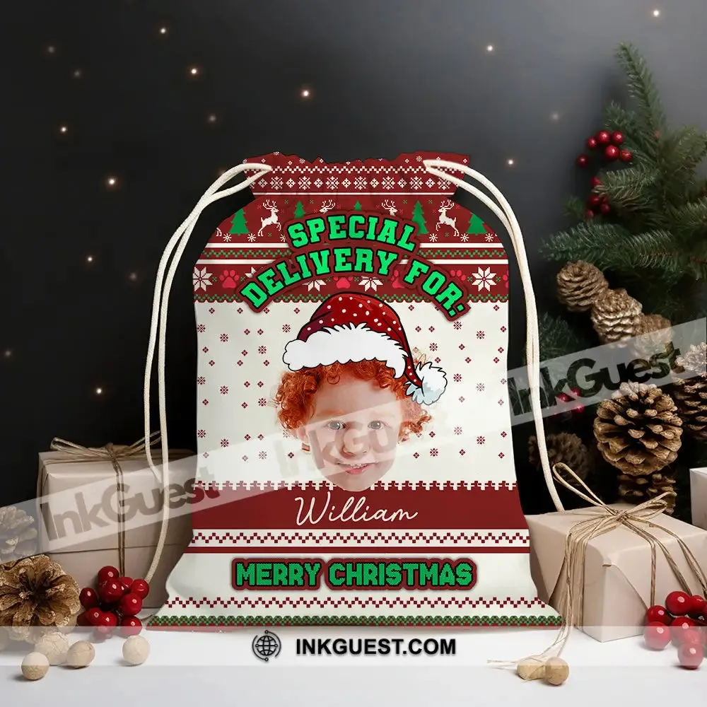 Special Delivery For Personalized Christmas String Bag