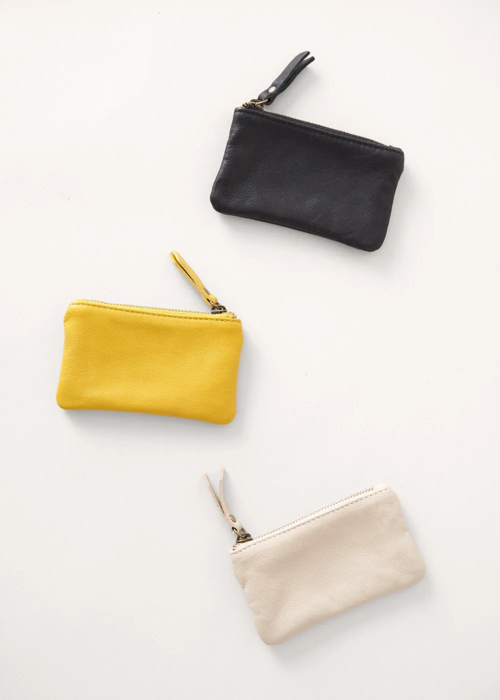 SUKI LEATHER PURSE - ACID YELLOW