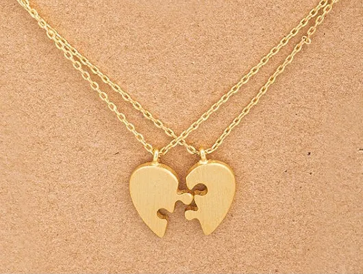 Textured heart necklace